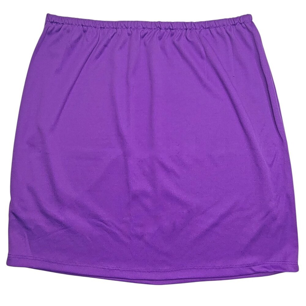 Purple Mini Skirt Stretch 1980s Retro Costume Accessory Halloween